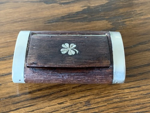 Antique irish wooden - snuff, box