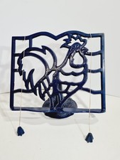Vintage Cast Iron Recipe Book Stand Blue Colour