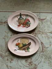 Vintage Grindley Peach Petal ware , Oval Lobster And Mackerel Design Oval Plates