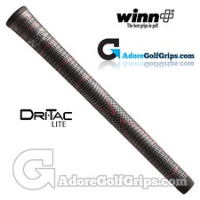 Winn Dri-Tac LITE - Standard - Golf Grips - Dark Grey / Red x 1