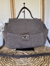 Zara suede leather satchel handbag shoulder bag
