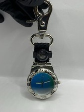 42mm Unbranded Fob Watch & Compass Precision Blue Dial Untested Parts / Repair