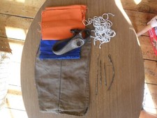 Shrimpton & Sons Leather Sailmakers Palm Sewing Glove Thimble & Bag & Needles