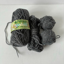 Patons Grey Moorland Shetland D.K. Pure Wool 4 Part Used Balls Knitting Yarn