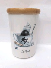 Portmeirion Vtge Splat the Cat Coffee Storage Jar Rob Scotton Cute Quirky VGC 