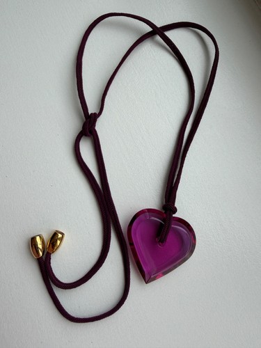 Baccarat crystal heart pendant