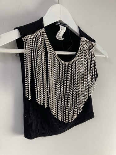 Zara black silver sequin - zara,