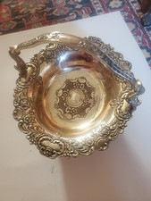 Vintage Antimony Ware Silver Plated Ornate Basket By Yamatogum.