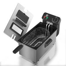 SUPERLEX 3L Deep Fat Fryer Viewing Window For Fried Chicken, Frying Chips 2000W