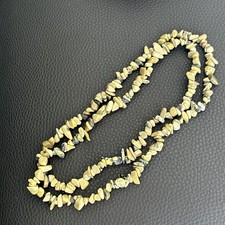 Vintage Necklace Made of Natural Stones Chrysoberyl Original