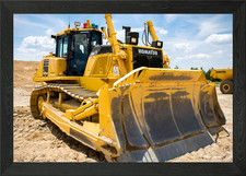 Komatsu Bulldozer Framed Wall