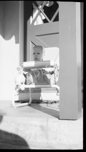 Vtg photo negative baby - baby, low