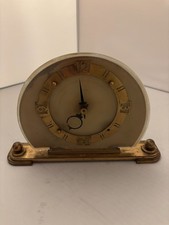 Old Vintage Temco Mantle Clock Metal Base Needs Wiring