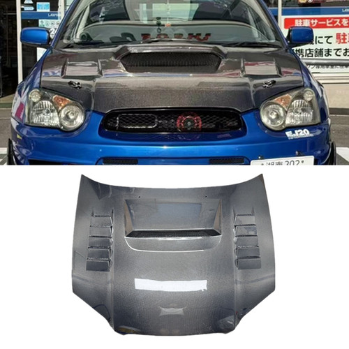Real carbon front hood - hood, vented