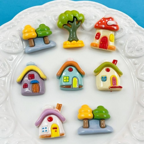 8pcs cartoon house - cartoon,