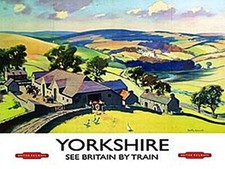 Yorkshire Farm Scene (old rail