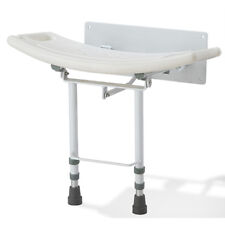 Wall mounted folding fold down shower seat chair stool bench adjustable legs