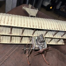 Metal Model Yellow Triplane Home Decor Figure 13" Airplane Aircraft Plane