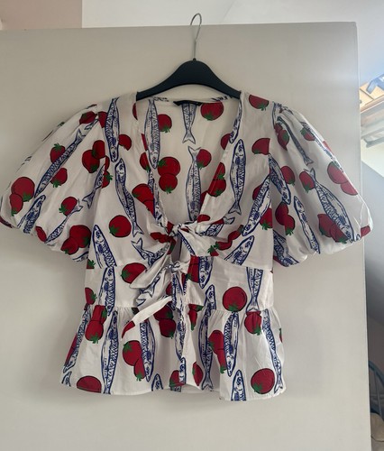 Zara tomato and sardine print - tomato,
