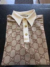 Men’s Gucci Polo Shirt GG Monogram Size M