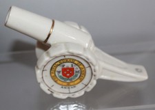 WWI SHELLEY 331 CRESTED CHINA ARTILLERY CANNON THE ROYAL BURGH OF ANNAN CREST
