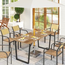Wooden Garden Table, 6-Seater