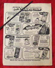 WALL'S ICE CREAM ICE LOLLY 1973 ORIGINAL VINTAGE ADVERT