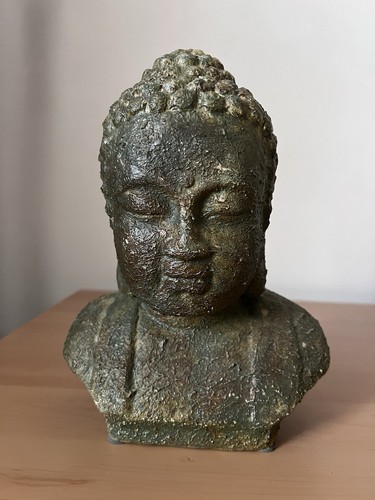 Large green buddha statue - large,