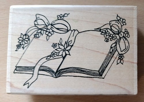Funstamps open book rubber - book,