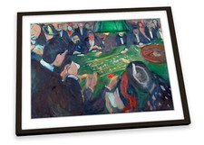 Edvard Munch Roulette Table In Monte Carlo FRAMED ART PRINT Picture Artwork