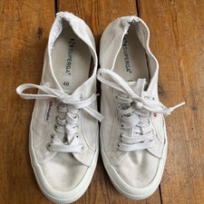 SUPERGA  Pumps UK 7/40 White Lace up Tennis Shoe Trainers flat