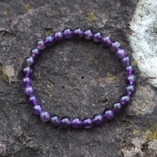 Amethyst Crystal Bead Bracelet