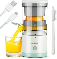 Electric Juicer Rechargeable Citrus Portable Juicer with USB and Cleaning Brush