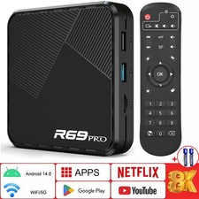 New Android 14.0 TV Box 4G+64GB Quad Core HD 8K HDMI WIFI 5G Media Player.2025