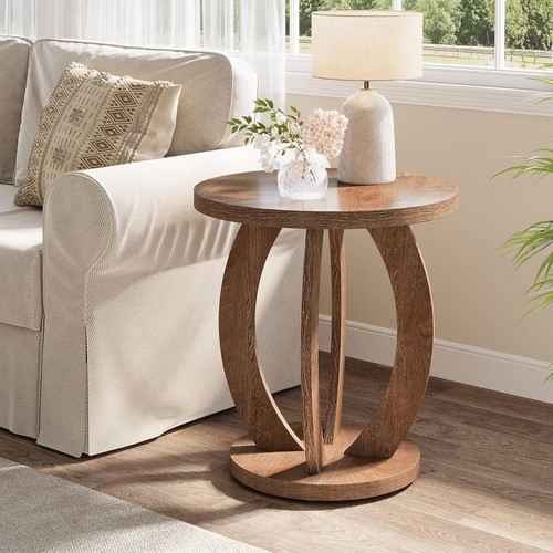 Round end table modern wooden - modern,