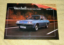 Vauxhall Car Range 52 pages, Spring 1981, Chevette, Astra, Cavalier Mk1
