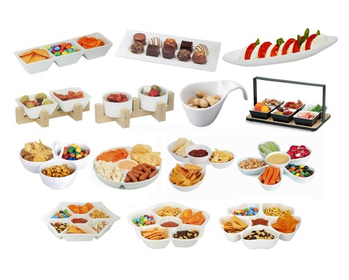 Assorted snack dish porcelain - snack,