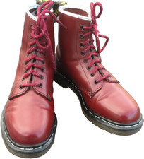 Dr Martens 1460 cherry red leather boots UK 8 EU 42 Made in England  WHUFC