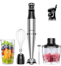 YISSVIC 1200W Hand Blender 5 in 1 Immersion Stick Blender Set Steel JHB-248