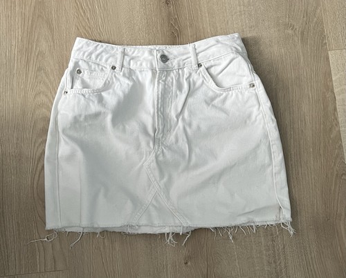 White denim skirt - white, by