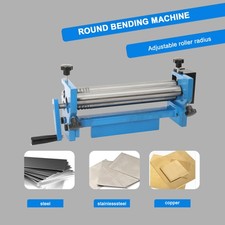 SJ300 Manual Slip Roll Rolling Bender Steel Plate Bending Round Machine 3 roller