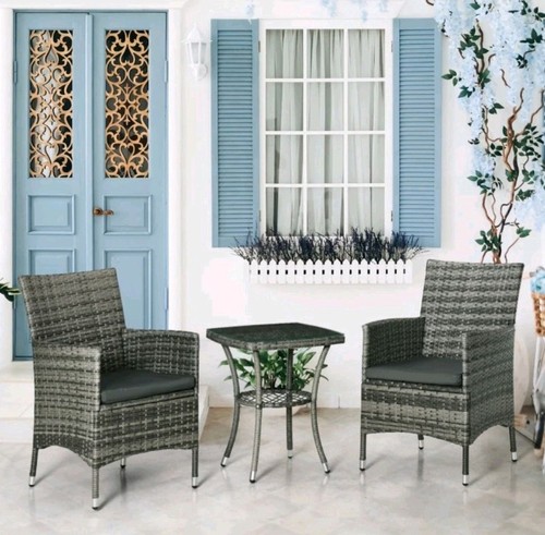 Bistro table and chairs set - table,