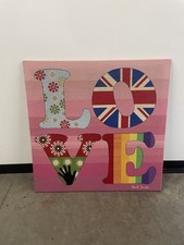 Paul Smith x The Rug Company Pink LOVE Needlepoint Wool Wallhanging Tapestry