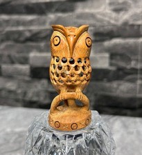VINTAGE Carved Wood 3" Tall