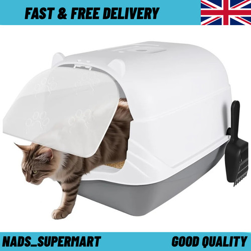 Large hooded cat litter - litter, tray
