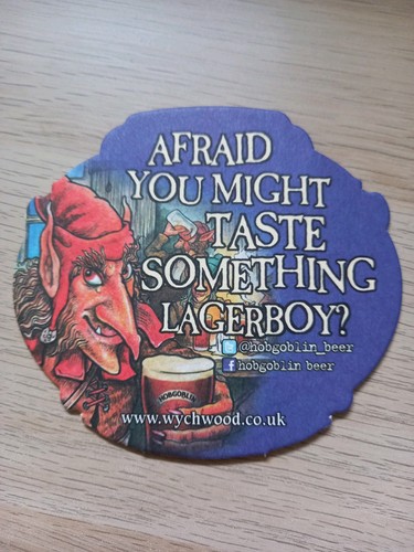 Wychwood hobgoblin beer mat - beer,