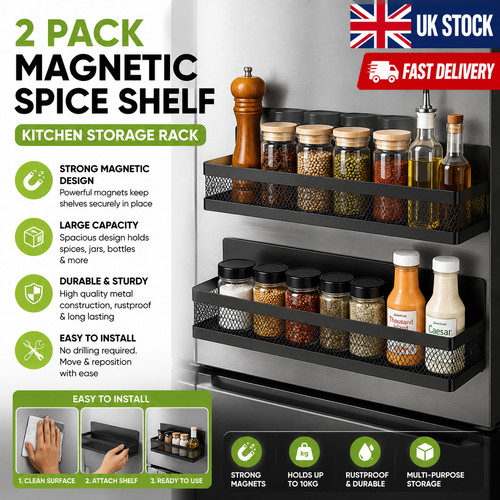 Magnetic spice rack pack - magnetic,