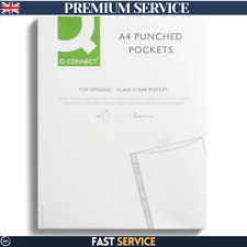 100x A4 Clear Poly Punched