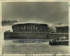 1974 Press Photo A barge