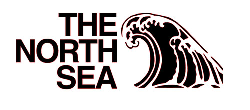 Vinyl north sea wave decal - north,